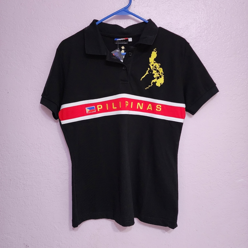 PHILIPPINES "PILIPINAS" Collared Shirt (L)